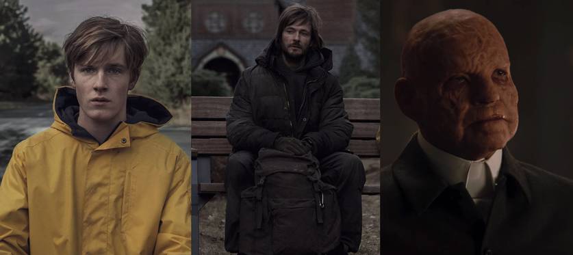 Louis Hofmann, Andreas Pietschmann e Dietrich Hollinderbäumer em Dark