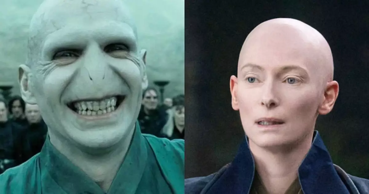 Ralph Fiennes sugere que Tilda Swinton seria bom Voldemort; leia