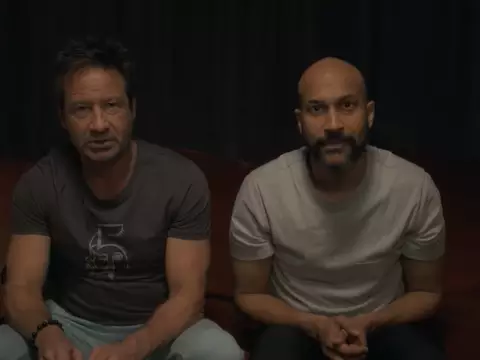 David Duchovny e Keegan-Michael Key em A Bolha (Netflix/Reprodução)