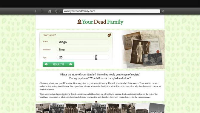 Your Dead Family é o nome do site bizarro de GTA 5.