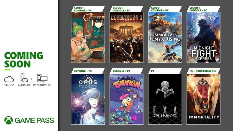 Imagem mostra os jogos que estão chegando ao Xbox Game Pass em agosto de 2022