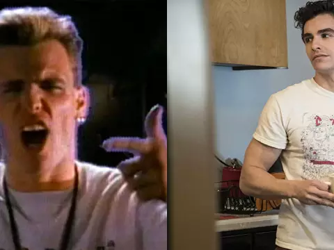 Vanilla Ice em "Ice, Ice, Baby" e Dave Franco em Easy