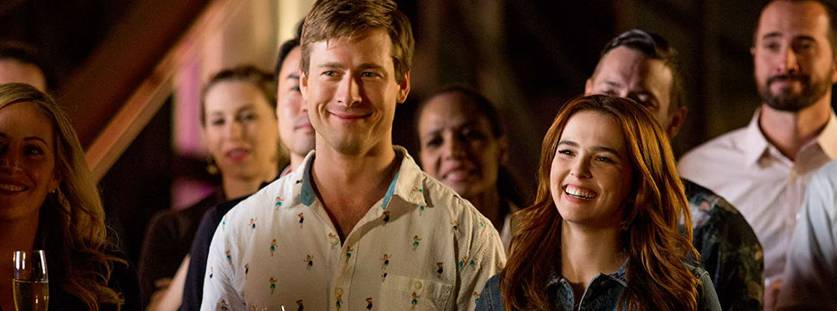 Zoey Deutch e Glen Powell em O Plano Imperfeito