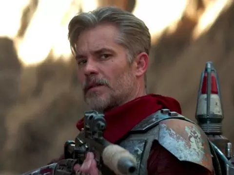 Timothy Olyphant, em cena de The Mandalorian