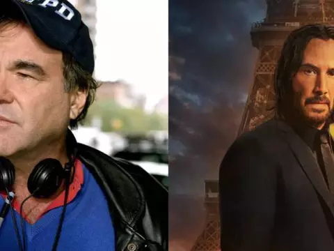 Oliver Stone e Keanu Reeves em John Wick (Reprodução)