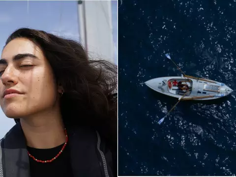 Tamara Klink e cena de 100 Dias (Reprodução)
