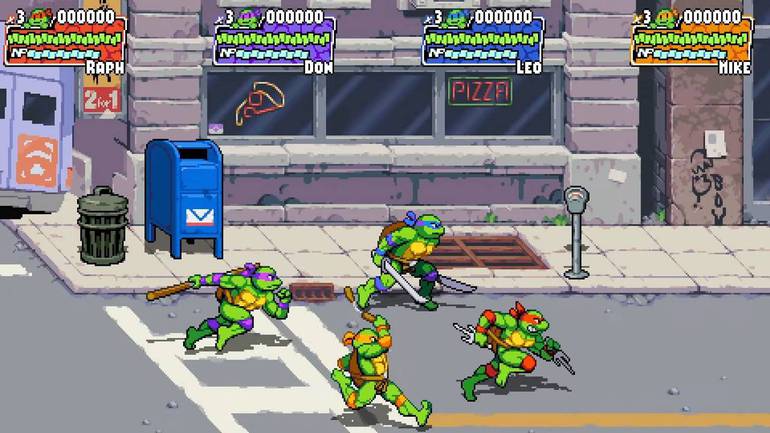 Trecho de gameplay de Teenage Mutant Ninja Turtles: Shredder's Revenge