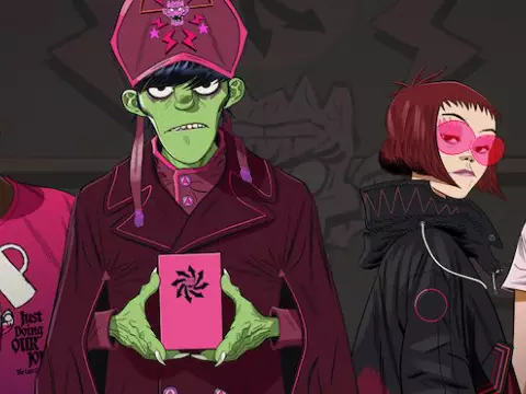 Gorillaz en arte promocional de Cracker Island (Reproducción)