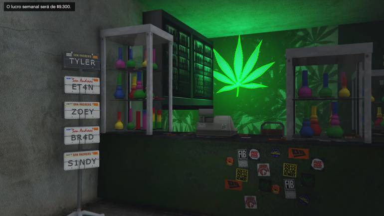 Loja de maconha em GTA 5.