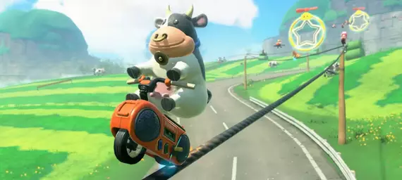 Mario Kart World | El origen de la vaca de Moo Moo Meadows