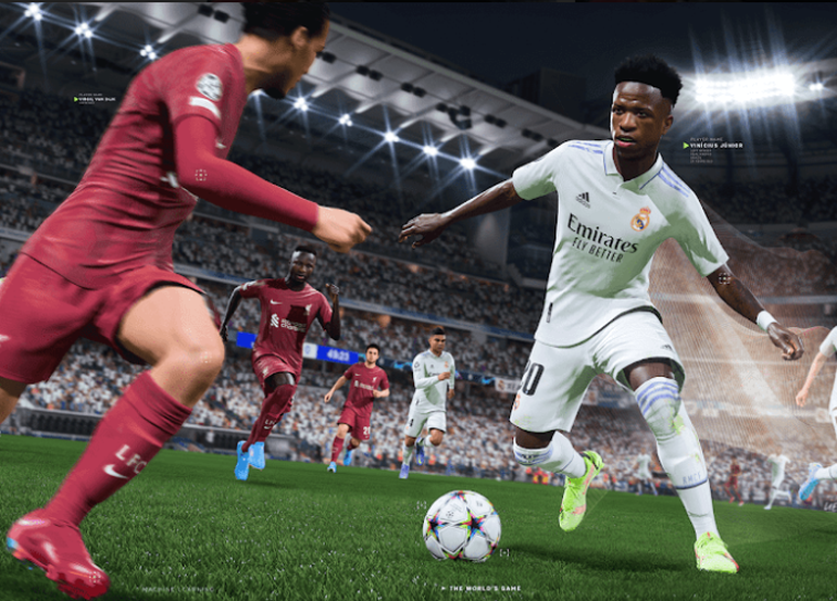 imagem de gameplay de fifa 23 com vini jr