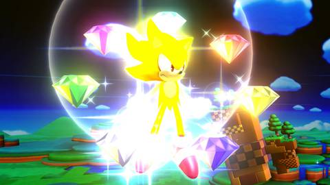 Super Sonic utilizando su poder, Sonic 2