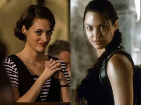 Montagem com Phoebe Waller-Bridge e Angelina Jolie