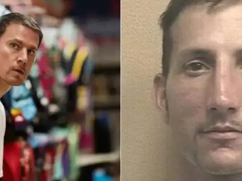 Channing Tatum em O Bom Bandido, e o Jeffrey Manchester real (Reprodução)