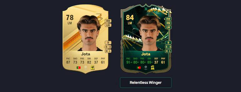 imagem de jota evoluindo em ea fc 24