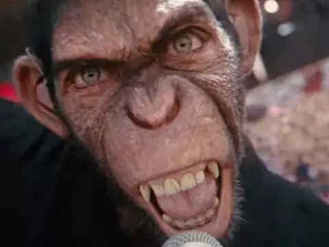 Cena de Better Man: A História de Robbie Williams (Reprodução)