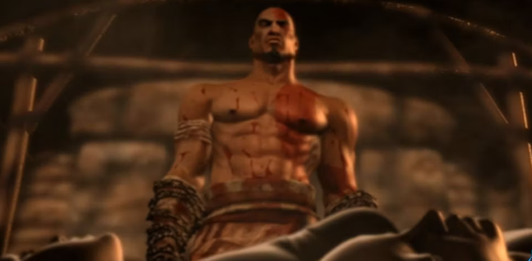 Imagem de kratos no primeiro god of war