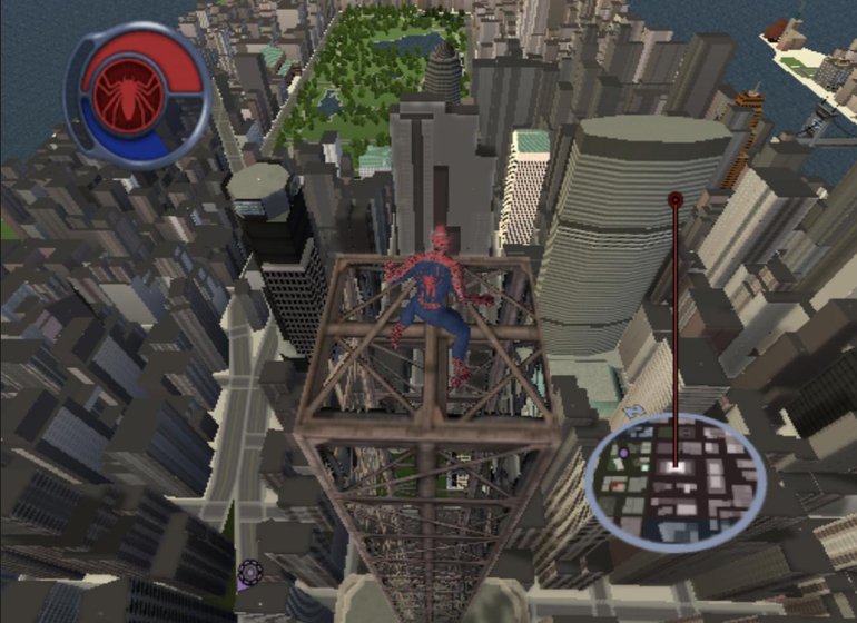 imagem de gameplay de spider-man 2 de ps2