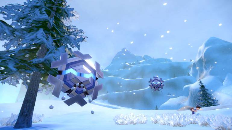 Novo trecho de gameplay de Pokémon Scarlet e Violet revela uma área de neve.
