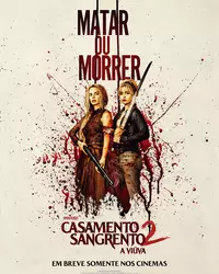 Samara Weaving em Casamento Sangrento 2: A Viúva (Reprodução)