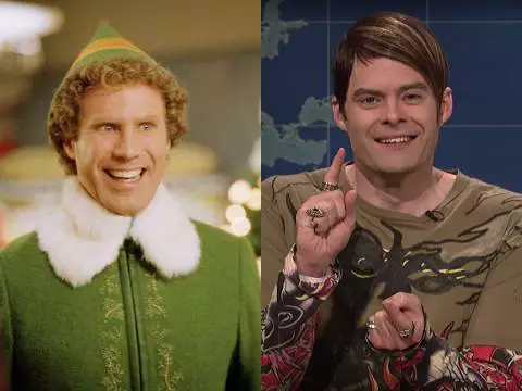 Montagem com Elf e Saturday Night Live (New Line Cinema e NBC Universal/Reprodução - Montagem)