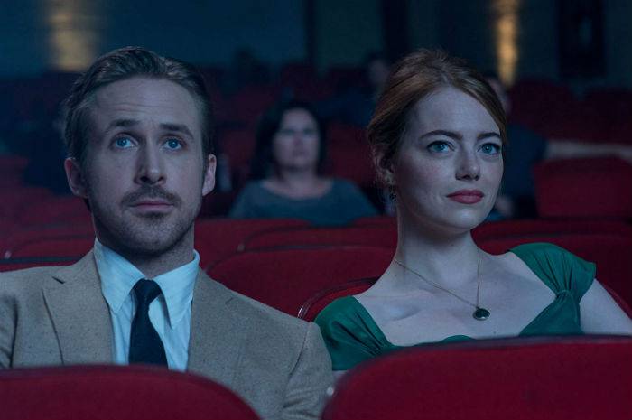 Emma Stone e Ryan Gosling em La La Land