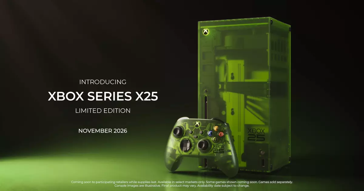 Microsoft revela Xbox Series X comemorativo de 25 anos de Xbox