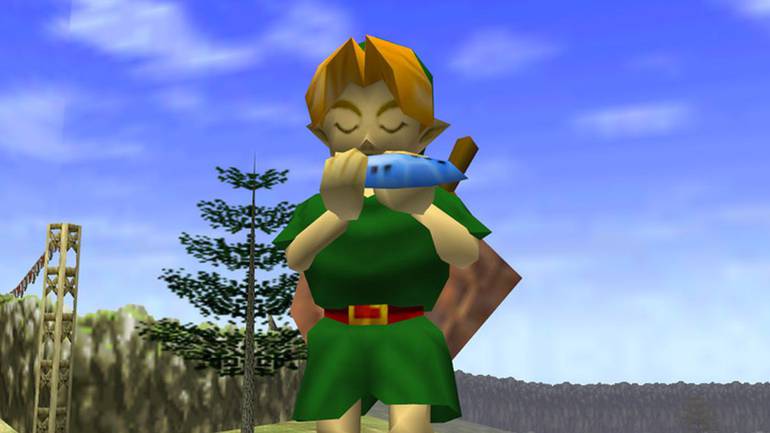 Link em Zelda: Ocarina of Time.