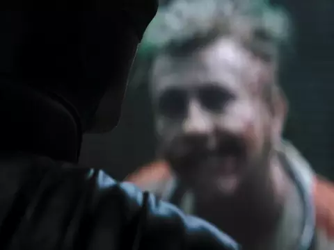 Foto de Barry Keoghan como el Guasón en Batman/Warner/Reproducción