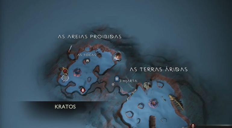 imagem do mapa de alfheim em god of war ragnarok