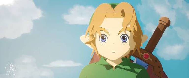 Imagem de animacao de Zelda no estilo do Studio Ghibli