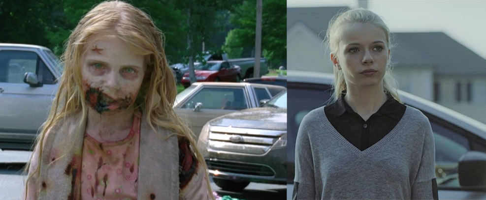 Addy Miller como a primeira zumbi de The Walking Dead; Addy Miller no terror Behind You
