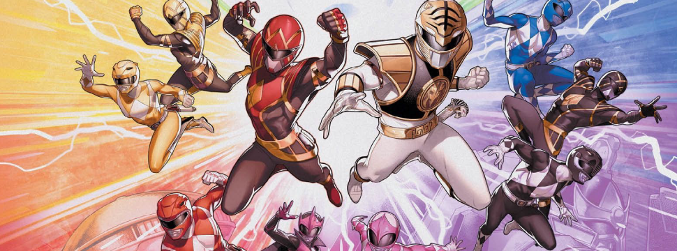 Essa capa de HQ dos Power Rangers tem uma referência a Dragon Ball Z