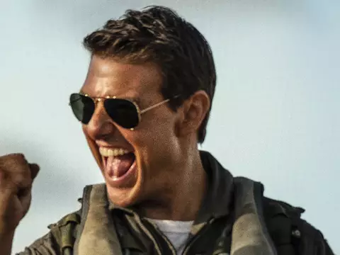 Tom Cruise em cena de Top Gun: Maverick (Paramount/Divulgação)
