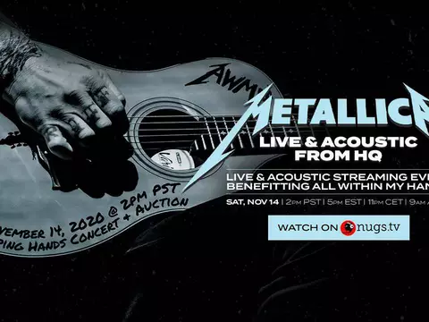 Imagem promocional de show do Metallica