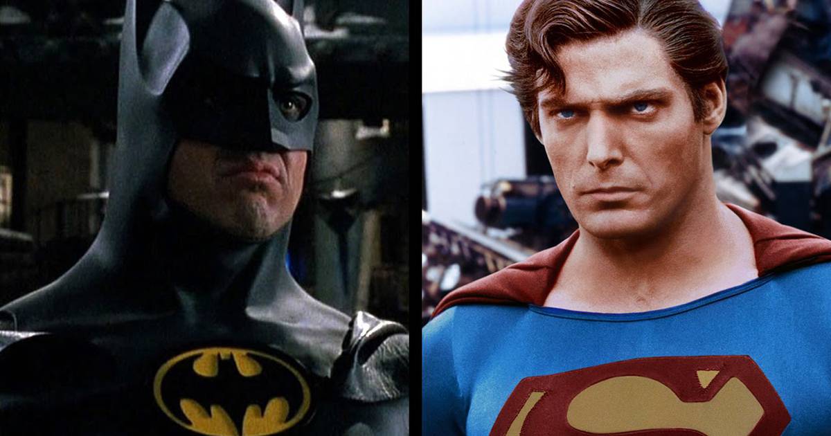 Batman de Michael Keaton e Superman de Christopher Reeve vão