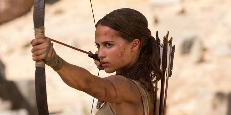 Alicia Vikander como Tomb Raider.