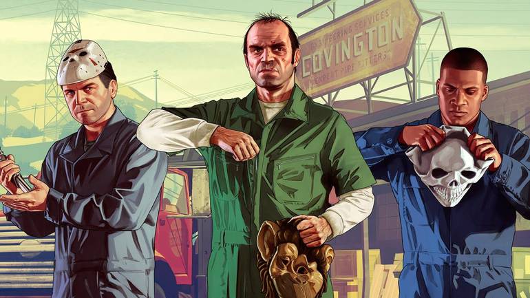 Trio principal de GTA 5.