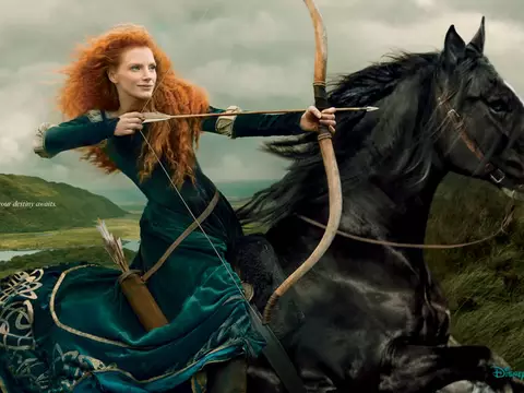 Jessica Chastain faz a princesa Merida de Valente em ensaio