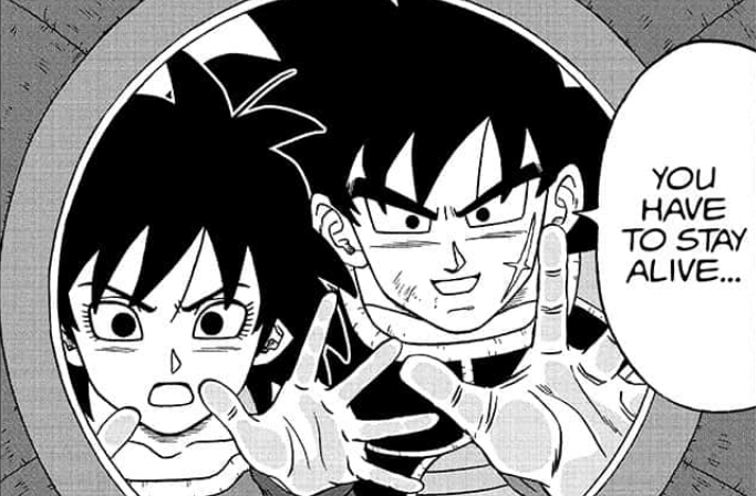 Pais de Goku dando adeus.