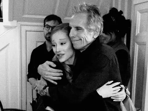 Foto de Ariana Grande e Ben Stiller nos bastidores de Entrando numa Fria 4/Ariana Grande/Instagram