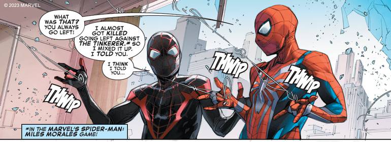 Imagem da hq de Marvel's Spider-Man 2