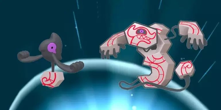 Imagem de Yamask e Runerigus, de Pokémon