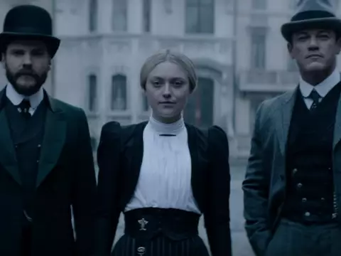 Daniel Bruhl, Dakota Fanning e Luke Evans em O Alienista, da Netflix e TNT