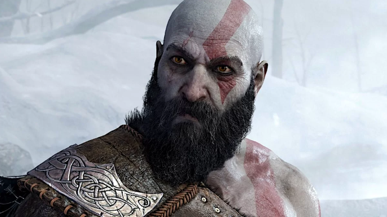 Imagem de Kratos em trailer de God of War: Ragnarok, próximo jogo da franquia