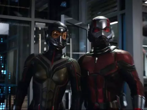 Paul Rudd e Evangeline Lilly em Homem-Formiga e a Vespa