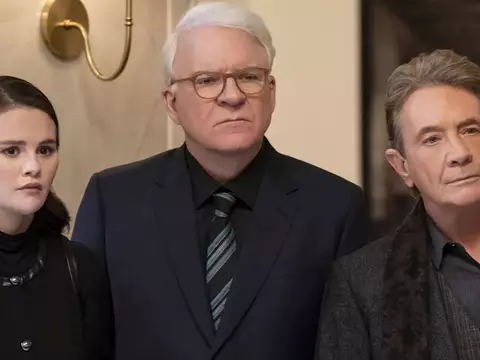 Selena Gomez, Steve Martin e Martin Short na 5ª temporada de Only Murders In The Building (Divulgação//Disney+)