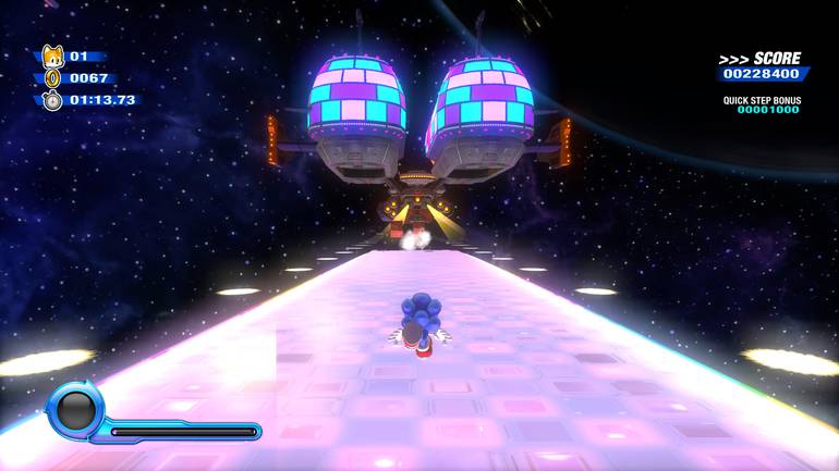 Sonic no espaço em Sonic Colors.