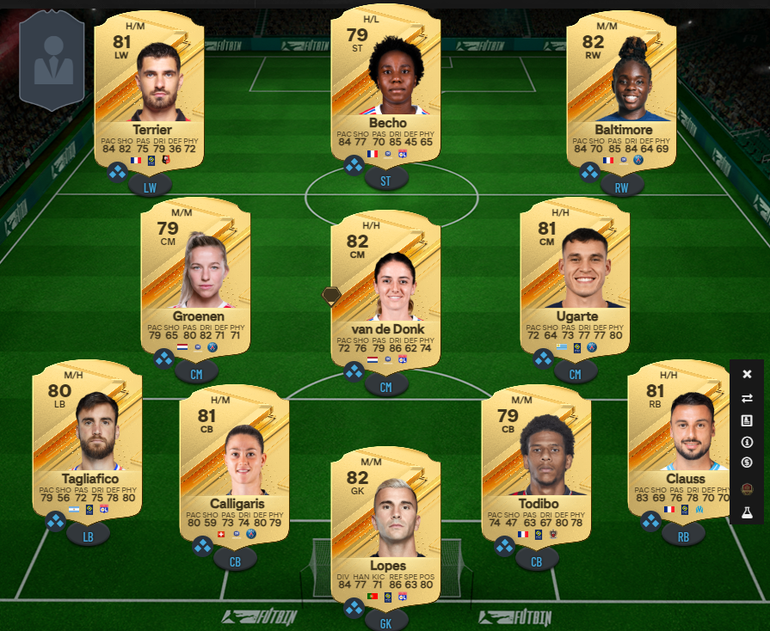 imagem de gameplay do modo ultimate team em ea fc 24