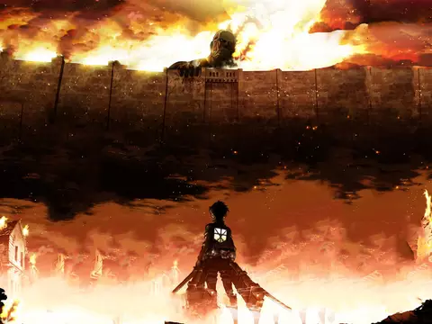 Eren encara o titã Colossal.